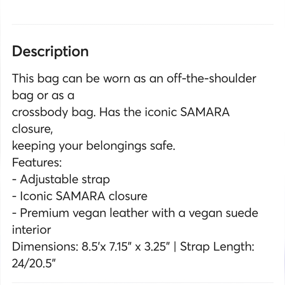 samara Bags Samara Shoulder Bag In Color Peony Poshmark